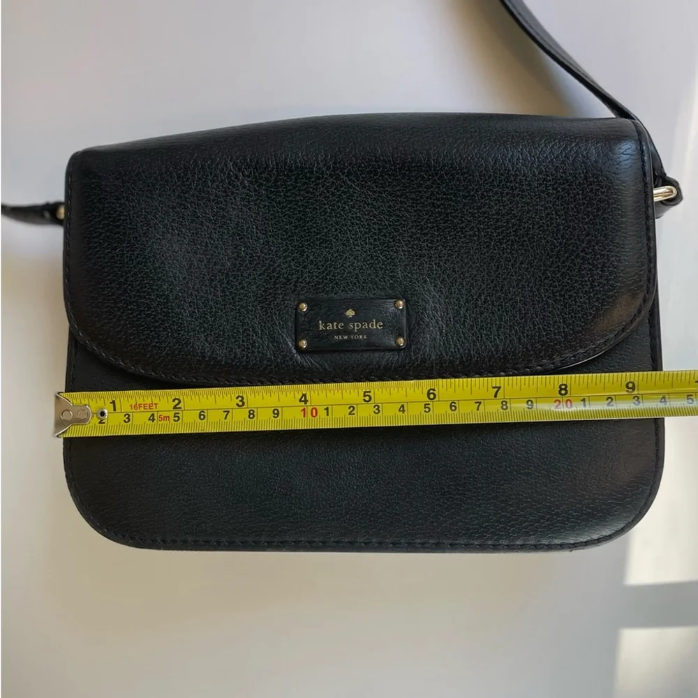 Kate Spade Black Adelaide Grove Street Black Leather Crossbody Shoulder Bag